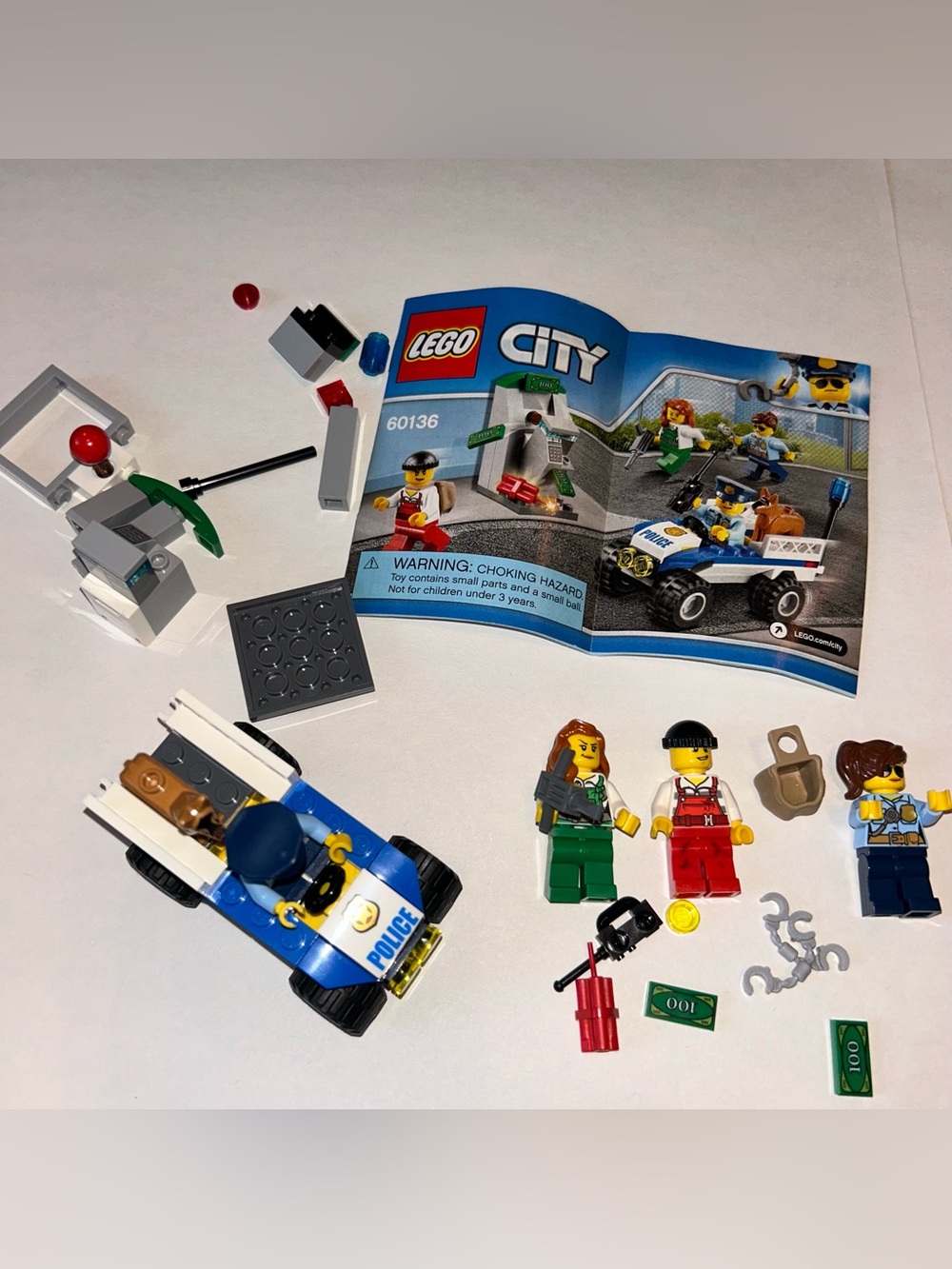 LEGO City #60136 Police Starter Set
Built set. No box. Retired Set. - Picture 4 of 12